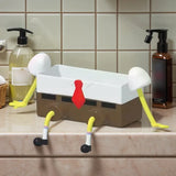 CreativeDry Sink Drainage Basket Organizer – Wall Mounted Sponge & Brush Holder | Kitchen Sink Storage Rack | Space Saving Design