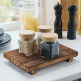 RustiTray – Decorative Wooden Tray Stand | Rustic Farmhouse Style Organizer for Bathroom, Kitchen & Vanity