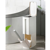 SlimPure 3-in-1 Ultra-Slim Trash Can – 4.4” Narrow Bathroom Waste Bin with Lid