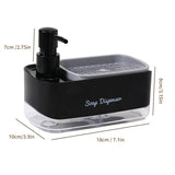 DualPress Pro Kitchen Soap Dispenser – Manual 2-Way Press Pump, Refillable & Removable Dish Soap System for Sink & Countertop