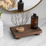 RustiTray – Decorative Wooden Tray Stand | Rustic Farmhouse Style Organizer for Bathroom, Kitchen & Vanity