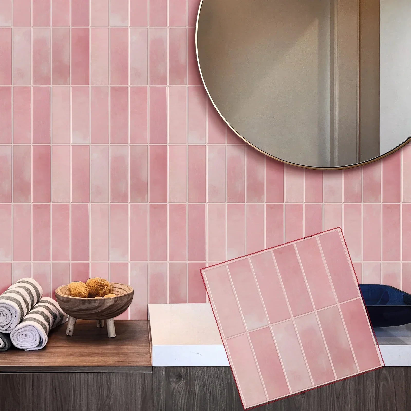 TileGlow 3D Peel-and-Stick Wall Tiles – Waterproof Self-Adhesive Backsplash Stickers for Kitchen, Bathroom & RV