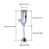 AquaSense Pro Touchless Flush Valve – Automatic Sensor Urinal Flush System | Solid Brass Body | Stainless Steel S-Pipe | 5-Layer PVD Finish
