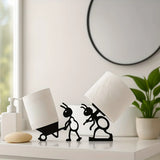 Cute Animal Toilet Paper Holder Organizer – Wall Mounted Tissue Hanger | Space Saving | Fun Bathroom Décor