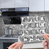 DecoMosaic 3D Peel-and-Stick Mosaic Wall Tiles – 10-Pack Waterproof PVC Stickers for Kitchen & Bathroom