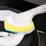 ScrubFlow SmartSoap Dish Brush Set – Refillable Soap Dispensing Handle with 2 Replaceable Sponge Heads