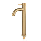 PureFlow ColdCore Stainless Steel Bathroom Faucet – Single Handle Compact Cold Water sink faucet with Ceramic Valve