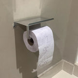 ShelfRoll Aluminum Toilet Paper Holder with Phone Shelf – Wall-Mounted Bathroom Organizer
