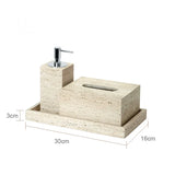 Travèra Beige Travertine Bathroom Set – Timeless Elegance in Natural Marble Stone