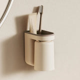 DuoClean 2-in-1 Toothbrush & Cup Wall Holder – Space-Saving, No-Drill Bathroom Organizer