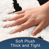 BathElegance Pro Non-Slip Bath Mat – Black & White Designer Bathroom Rug with High Absorbency