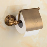 RetroRoll Black Antique Toilet Paper Holder – Vintage Forged Iron Design with Decorative Engraving | Classic Bathroom Accessory