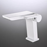 ShadowStream LuxeFall Waterfall Bathroom Faucet – Gun Grey Solid Brass Single-Handle Sink Mixer with Hot & Cold Control