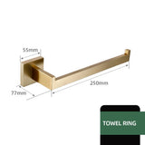 AeroSteel Brushed Stainless Steel Bathroom Hardware Set – Towel Bar, Toilet Paper Holder & Wall Hooks