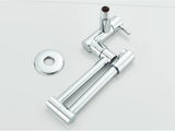 Brushed Gold Wall Mount Kitchen Faucet Premium – Single Cold Water Tap | 360° Swivel Spout | Space Saving Design