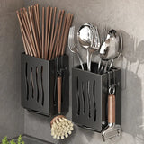 SpaceSaver Wall-Mounted Cutlery Organizer – Kitchen Utensil Drain Rack | Multifunction Storage Holder | Easy Drain Design