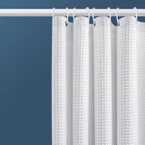 AquaWafel LuxeWaffle Waterproof Shower Curtain – Extra Thick Waffle Texture, Mold-Resistant, Single Color for Spa-Style Bathrooms
