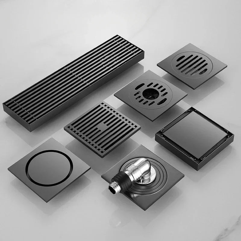 AquaShield Square Stainless Steel Floor Drain – Odor-Free Shower Drain for Modern Bathrooms