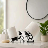 Cute Animal Toilet Paper Holder Organizer – Wall Mounted Tissue Hanger | Space Saving | Fun Bathroom Décor