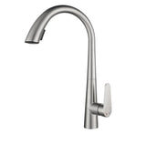 Pull-Out Kitchen Faucet in Brushed Gold Stainless Steel – Modern Sink Mixer for Hot and Cold Water