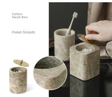 ImperialMarble Emperador Light Bathroom Set – 7-Piece Luxury Natural Marble Collection