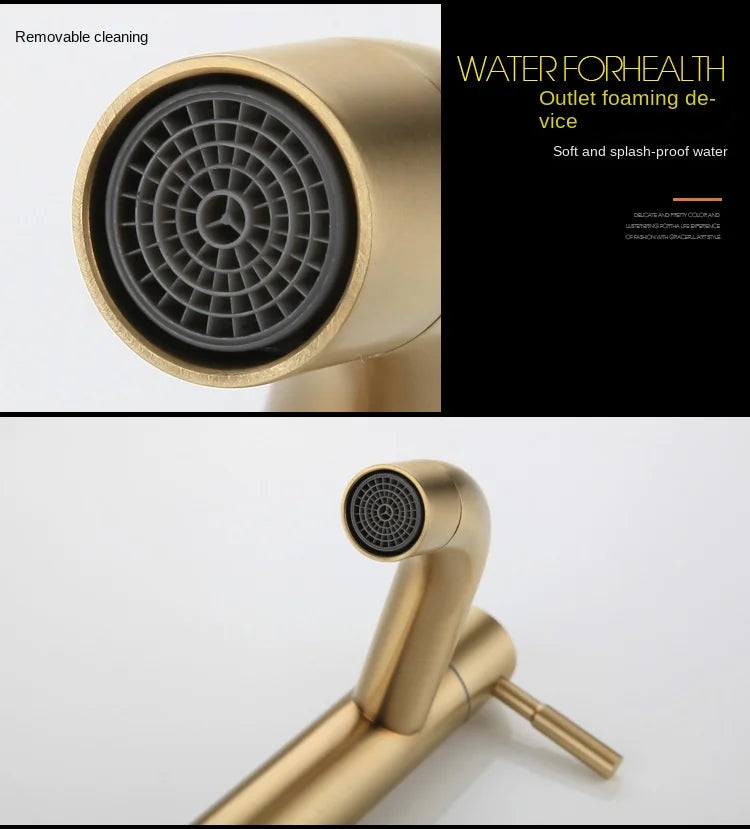 PureFlow ColdCore Stainless Steel Bathroom Faucet – Single Handle Compact Cold Water sink faucet with Ceramic Valve