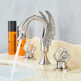 Aurevista Heritage 3-Hole Bathroom Faucet – Dual Handle Widespread Sink faucet in Solid Brass (Gold, Chrome, Brushed Nickel, Oil-Rubbed Bronze)