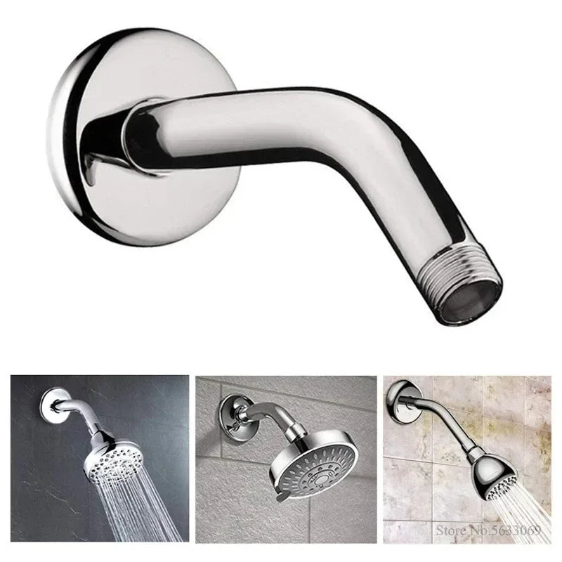 AquaRain Pro High-Pressure Rain Shower Head with Arm – Wall Mount Round Design
