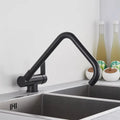 Foldable 360° Swivel Kitchen Faucet with Dual Spray Modes and Hot and Cold faucet