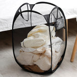 AirFold Large Foldable Mesh Laundry Basket – Ventilated Hamper with Side Pocket