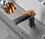 Luxury Black White Rose Gold Bathroom Faucet Premium – Single Handle Basin Mixer | Hot & Cold Water Control | Modern Brass Design