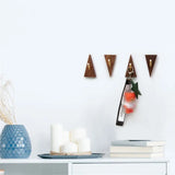 TriLuxe Triangular Wall Hook – Brass & Solid Wood | Key Holder, Coat Hook & Wall Decor