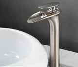 Modern White Waterfall Bathroom Sink Faucet – Single Handle Basin Mixer