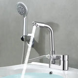 Multi-Function Brass Bathroom Sink Faucet with Single Handle Hot and Cold Mixer