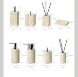 Travèra Beige Travertine Bathroom Set – Timeless Elegance in Natural Marble Stone