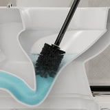PureClean WallBrush – No-Drill Wall-Mounted Toilet Brush with Long Handle & Wood Finish