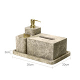 ImperialMarble Emperador Light Bathroom Set – 7-Piece Luxury Natural Marble Collection