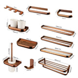 Aurielle Luxury Rose Gold Bathroom Hardware Set – 5-Piece Wall-Mounted Solid Brass Accessory Collection