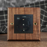 RetroLux Black Walnut Toggle Wall Switch – 1–4 Gang with Brass Lever & Optional USB