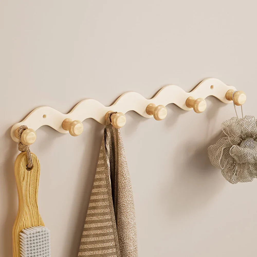 RuralHook Aluminium Wall Hooks – 6-Piece Boarable Rack for Towels, Clothes & Accessories
