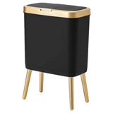GoldenSlim Modern Trash Can with Lid – Sleek Bin for Bedroom, Bathroom & Kitchen
