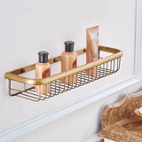 RegalBrass Vintage Antique Brass Bathroom Hardware Set – 5-Piece Wall-Mounted Bath Accessory Collection with Toilet Brush Holder