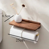EverWood Paper Towel Holder – Solid Wood & Stainless Steel
