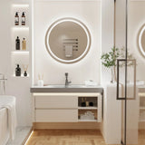 Luvodi Round Smart LED Bathroom Mirror – Touchscreen, Anti-Fog & Adjustable Lighting (24-Inch)
