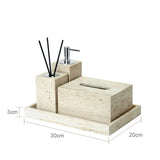 Travèra Beige Travertine Bathroom Set – Timeless Elegance in Natural Marble Stone