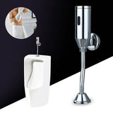AquaSense Pro Touchless Flush Valve – Automatic Sensor Urinal Flush System | Solid Brass Body | Stainless Steel S-Pipe | 5-Layer PVD Finish