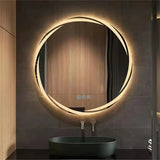 GlowRound ClearView LED Bathroom Mirror – Anti-Fog Round Lighted Vanity Mirror with 3 Color Lighting Modes (24” / 32”)