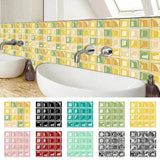 DecoMosaic 3D Peel-and-Stick Mosaic Wall Tiles – 10-Pack Waterproof PVC Stickers for Kitchen & Bathroom
