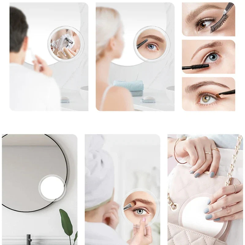 VisiLuxe PrecisionGlow 10X LED Magnifying Makeup Mirror – Portable Lighted Suction Vanity Mirror for Flawless Beauty & Grooming