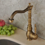 BronzoClassica HeritageFlow Vintage Kitchen & Bathroom Faucet – Antique Brass Solid Brass faucet with 360° Swivel Spout
